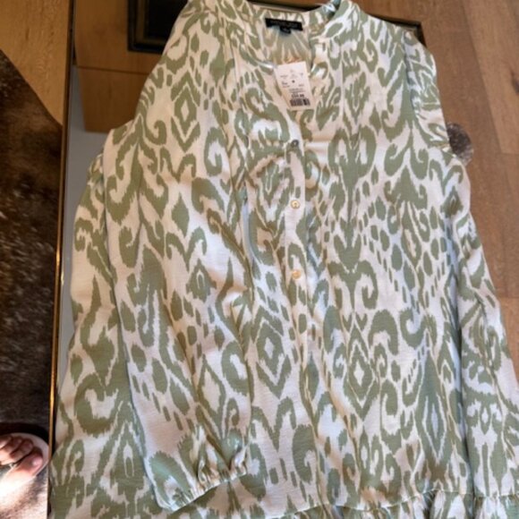 NWT Rachel Zoe Sage & Cream Boho Beach Dress - Size M - Picture 3 of 7